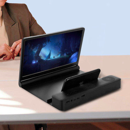 Lente Ingrandimento 3D Amplificatore Audio e Video per Smartphone con Supporto