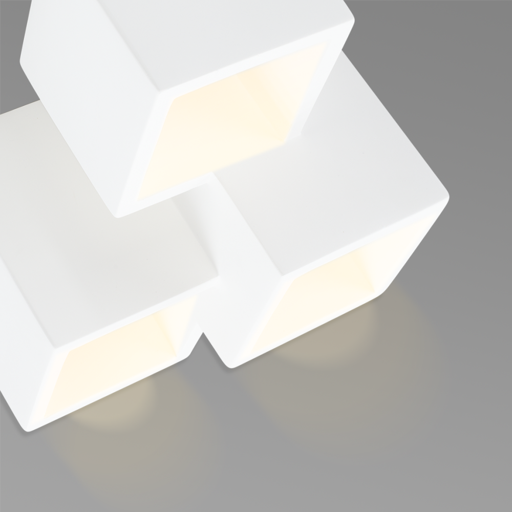 Applique in Gesso Plafoniere a Forma di Cubo...