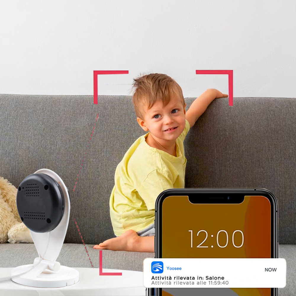 Telecamera Videosorveglianza IP Camera HD Wi-Fi...
