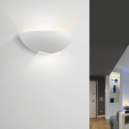 Applique Gesso Plafoniera GS-5030 Attacco E27 da Parete Doppia Emissione di Luce