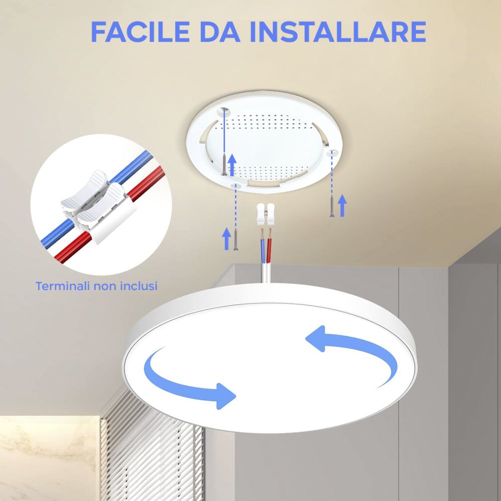 Plafoniera Lampada LED Orbita 50W Luce Bianca...