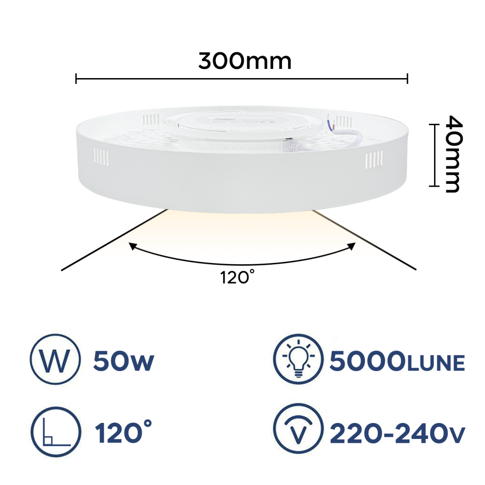 Plafoniera Lampada LED Orbita 50W Luce Bianca...