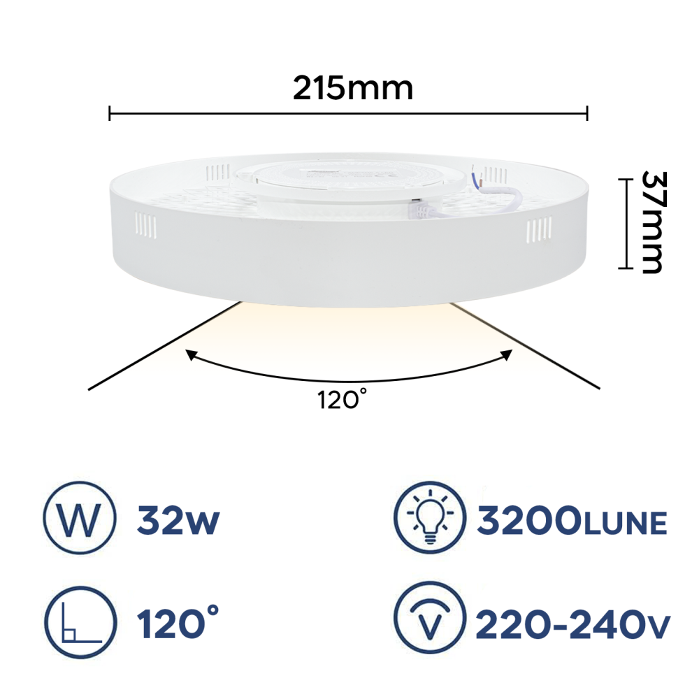 Plafoniera Lampada LED Orbita 32W Luce Bianca...