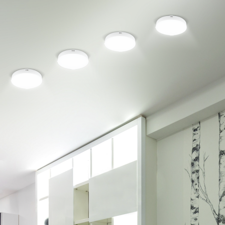Plafoniera Lampada LED Orbita 12W Luce Bianca 6000K Applique Tonda Slim Interno