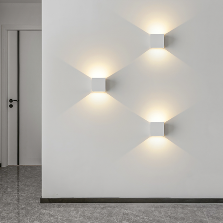 Applique Gesso Plafoniera GS-5019 da Parete Attacco G9 Doppia Emissione di Luce