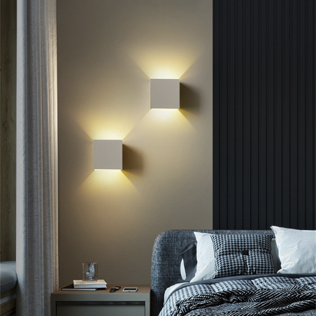 Applique Gesso Plafoniera GS-5019 da Parete Attacco G9 Doppia Emissione di Luce