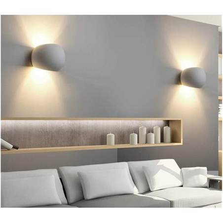 Applique Gesso Plafoniera GS-5017 Attacco G9 a Parete Doppia Emissione di Luce