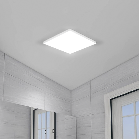 Plafoniera da Soffitto a LED 32W Luce Bianca 6000K Lampada Slim Quadrata Interno