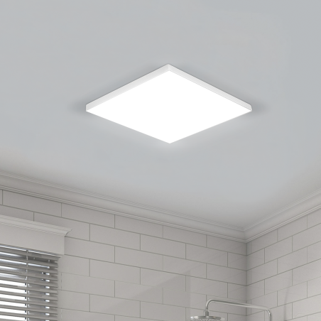 Plafoniera da Soffitto a LED 32W Luce Bianca 6000K Lampada Slim Quadrata Interno