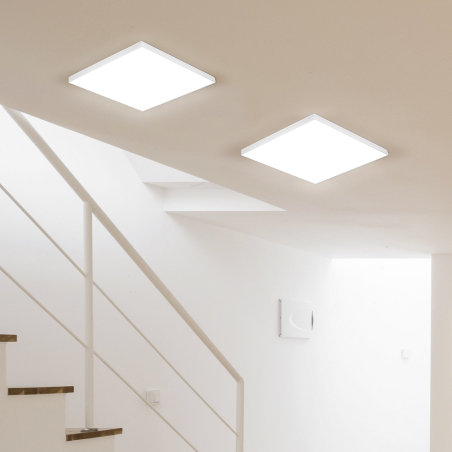 Plafoniera da Soffitto a LED 22W Luce Bianca 6000K Lampada Slim Quadrata Interno