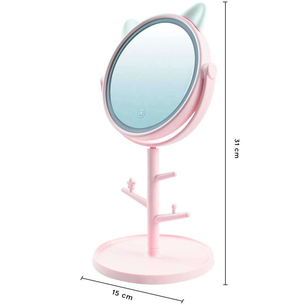 Specchio Make Up Cosmetico Luce LED da Tavolo...