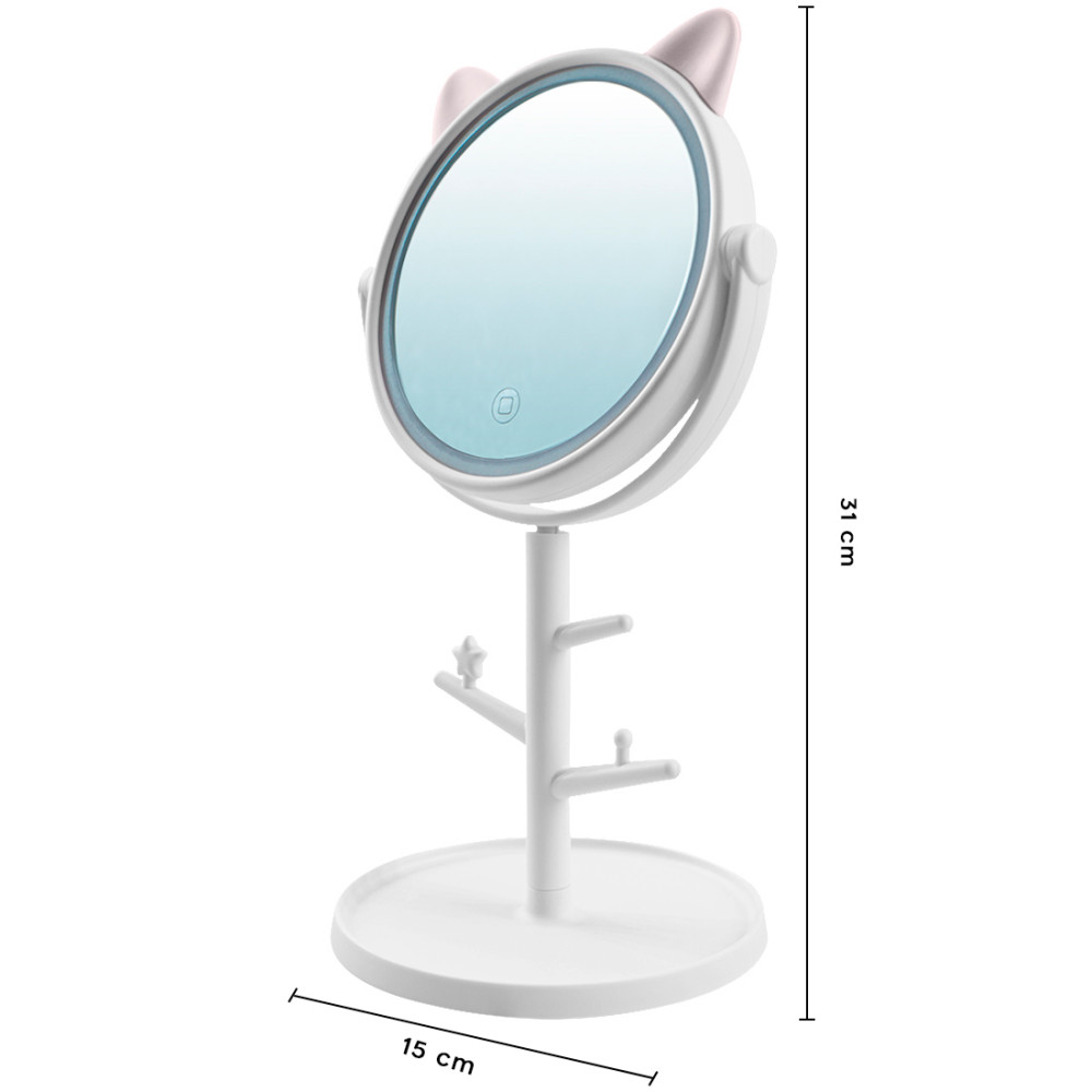 Specchio Make Up Cosmetico Luce LED da Tavolo...