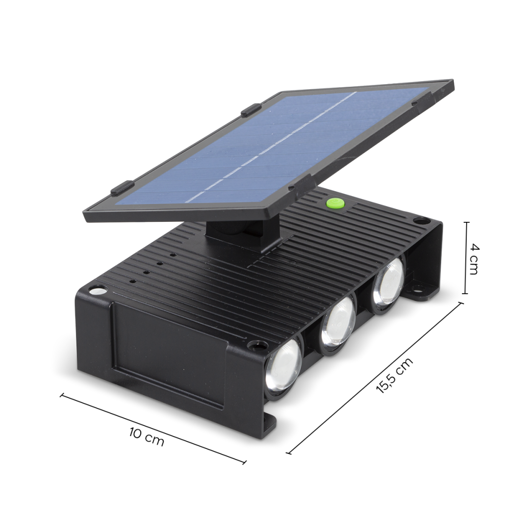 Lampada da Parete 6 LED con Pannello Solare 7W...