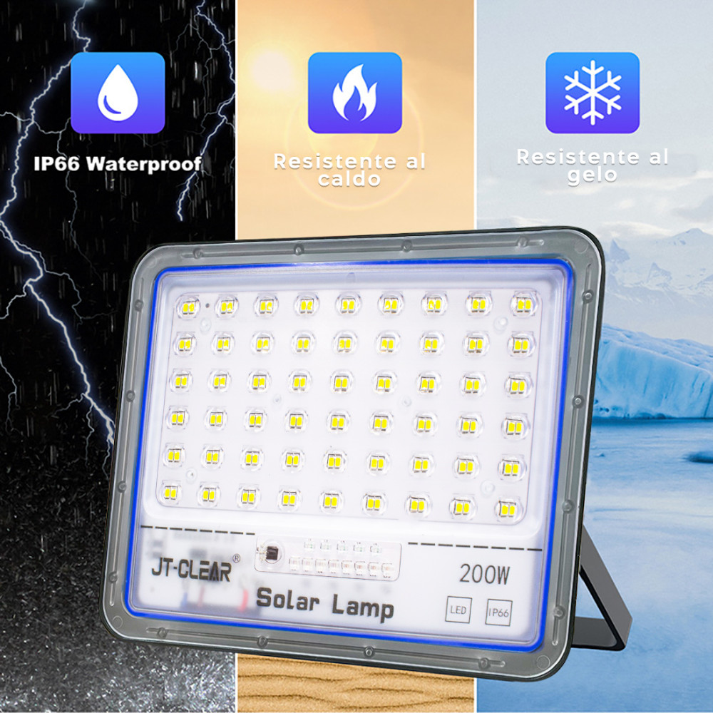 Faro LED Lampada Pannello Solare 200W 89398...