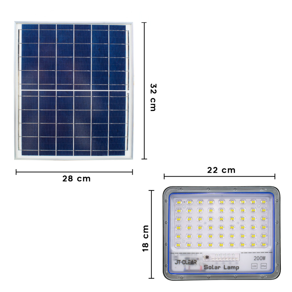 Faro LED Lampada Pannello Solare 200W 89398...