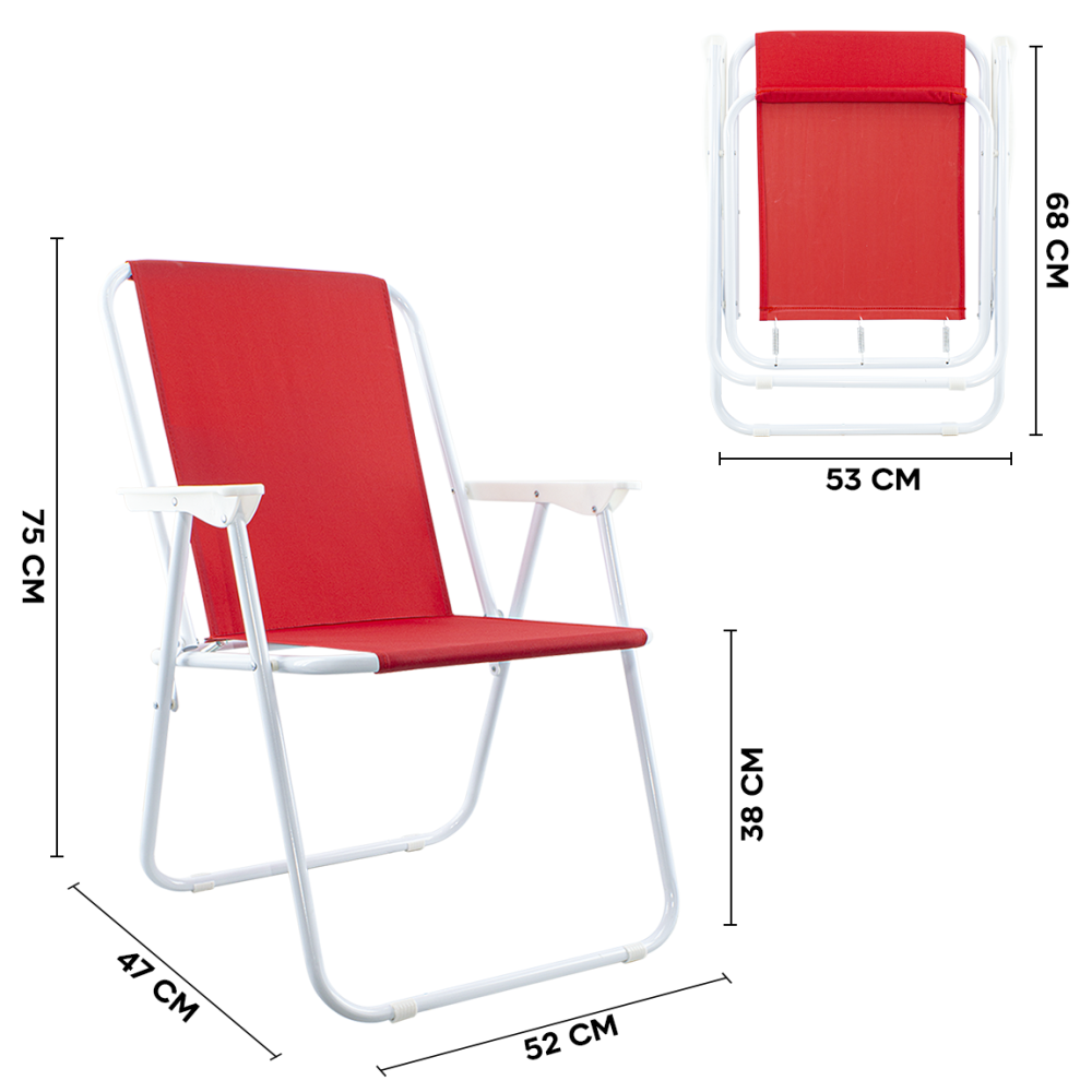 Sdraio Pieghevole Tolosa Verde - Spiaggina Compatta Per Mare E Giardino, 53x49x73 Cm - Foto 2