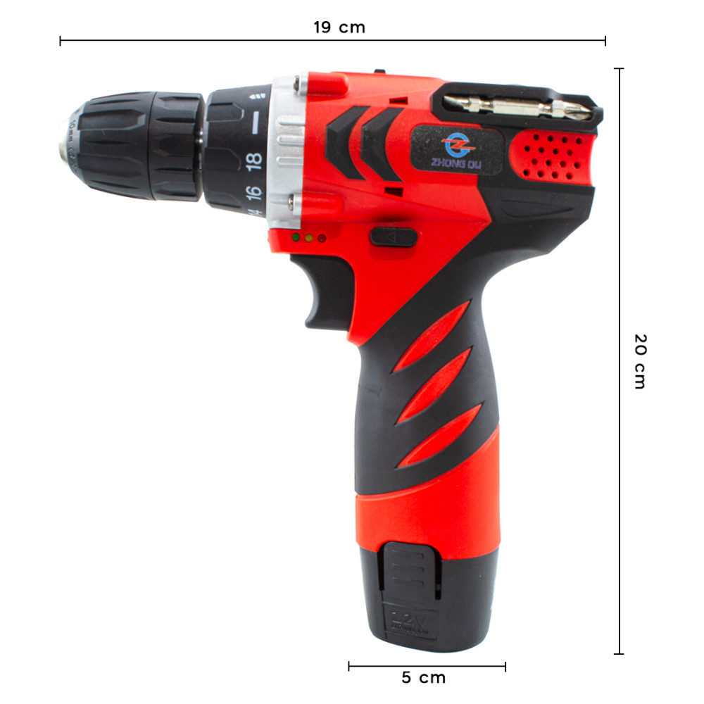 Trapano Avvitatore Doppia Batteria 12V Senza...