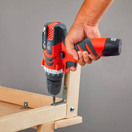 Trapano Avvitatore Doppia Batteria 12V Senza Fili con Valigetta e Accessori