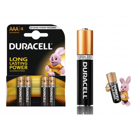 Pack da 16 o 32 mini stilo AAA Duracell long lasting durablock alcaline
