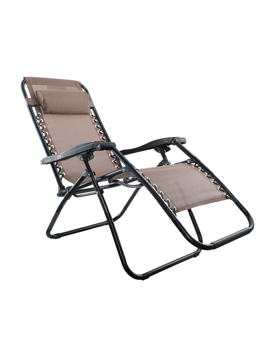 Sedia Sdraio Pieghevole Alma - In Textilene, Grigio, Regolabile In 7 Posizioni - Foto 3