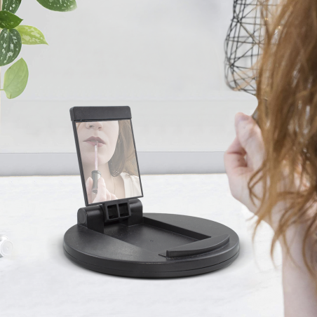 Supporto Cellullare Tablet da Tavolo Stand Pieghevole con Specchietto Portatile