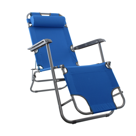 Onshore Sdraio Lettino 2 in 1 pieghevole 320389 reclinabile in metallo textilene