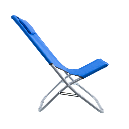 Spiaggina Silver Giga pieghevole tessuto in OXFORD 82x48x52 cm con cuscino