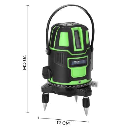 Livella Laser Autolivellante 360° Multilinea Verticali Orizzontale Raggio Verde