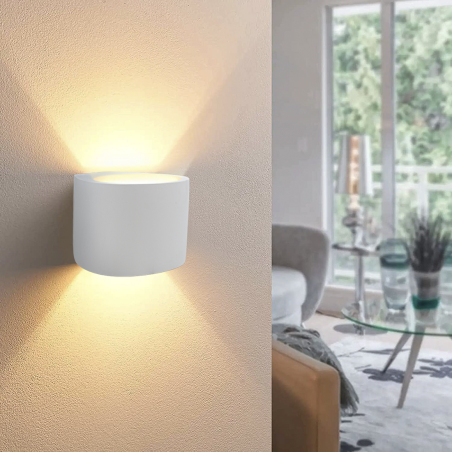 Applique Gesso Plafoniera GS-5016 Attacco G9 da Parete Doppia Emissione di Luce