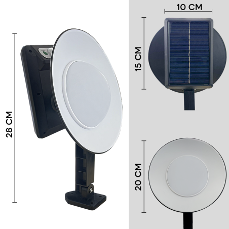 Lampada LED Ricarica Energia Solare IP65 Con Telecomando e Sensore Infrarossi