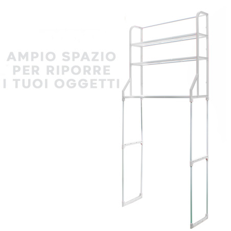 Scaffale Multifunzione Lavatrice Bagno Organizer Mensole Salvaspazio 67x23x151cm