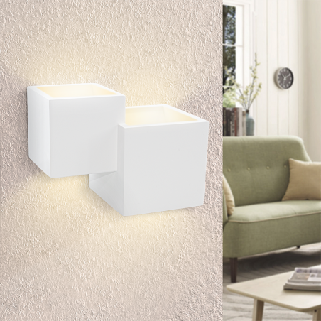 Applique Gesso Plafoniera GS-5042 da Parete Attacco G9 Doppia Emissione di Luce