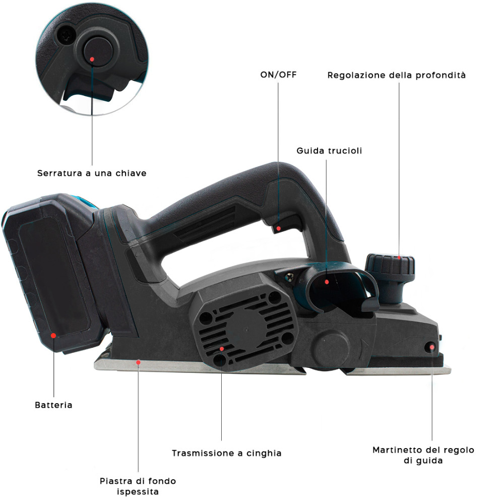 Piallatrice Cordless Senza Fili per Rasatura...