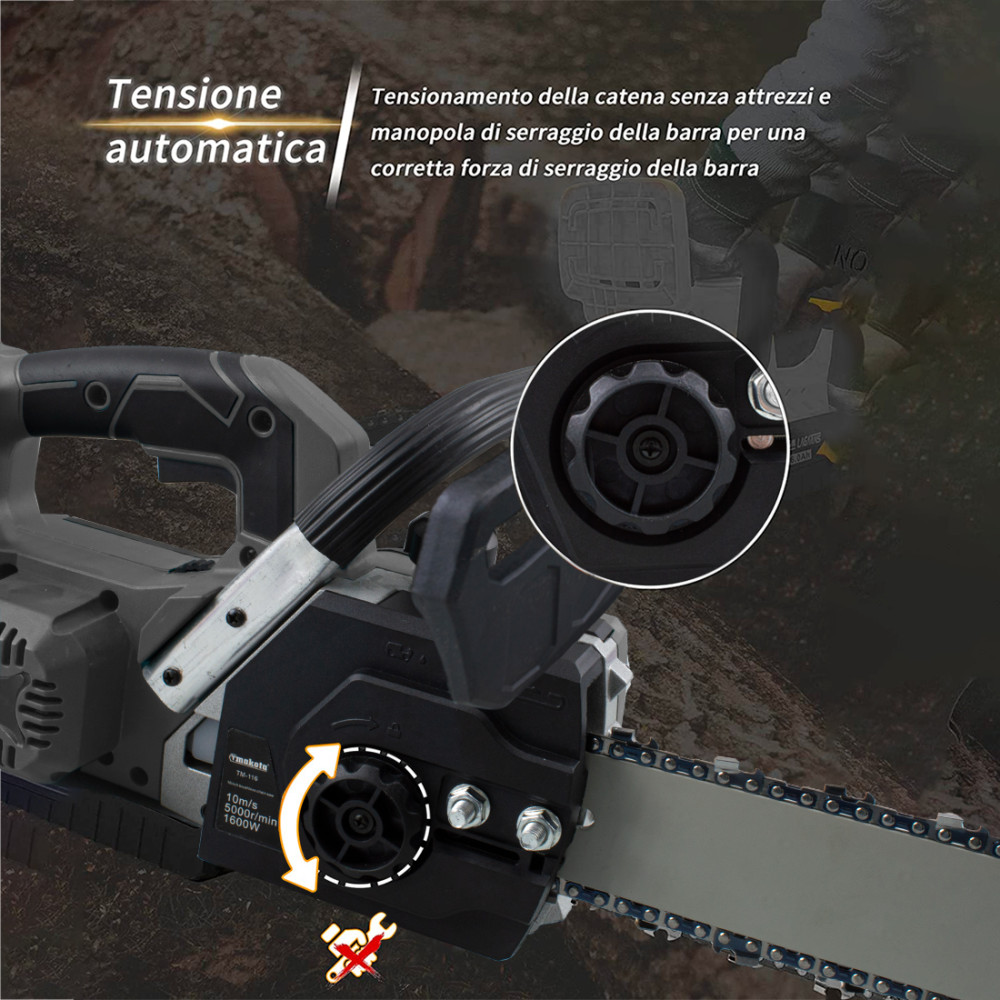 Motosega Doppia Batteria 21V Senza Fili...