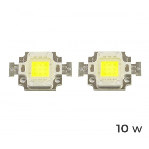 2 Piastrine Led di ricambio fari led luce FREDDA 6500 k da 10-20-30-50 o 100 watt placca chip