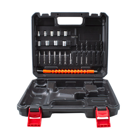 Avvitatore Trapano Cordless Doppia Batteria 21V con Accessori Velocità 0-400rpm