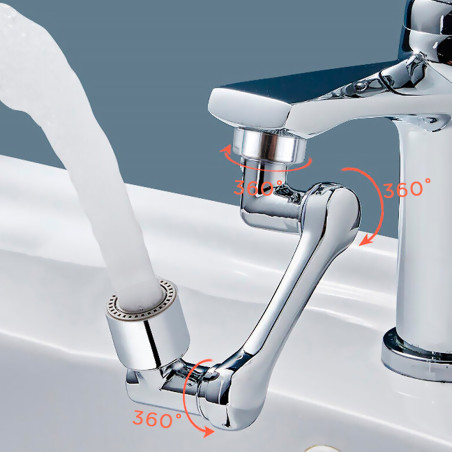 Prolunga per Rubinetto Girevole 1080° Antispruzzo Adattatore per Filtro Aeratore
