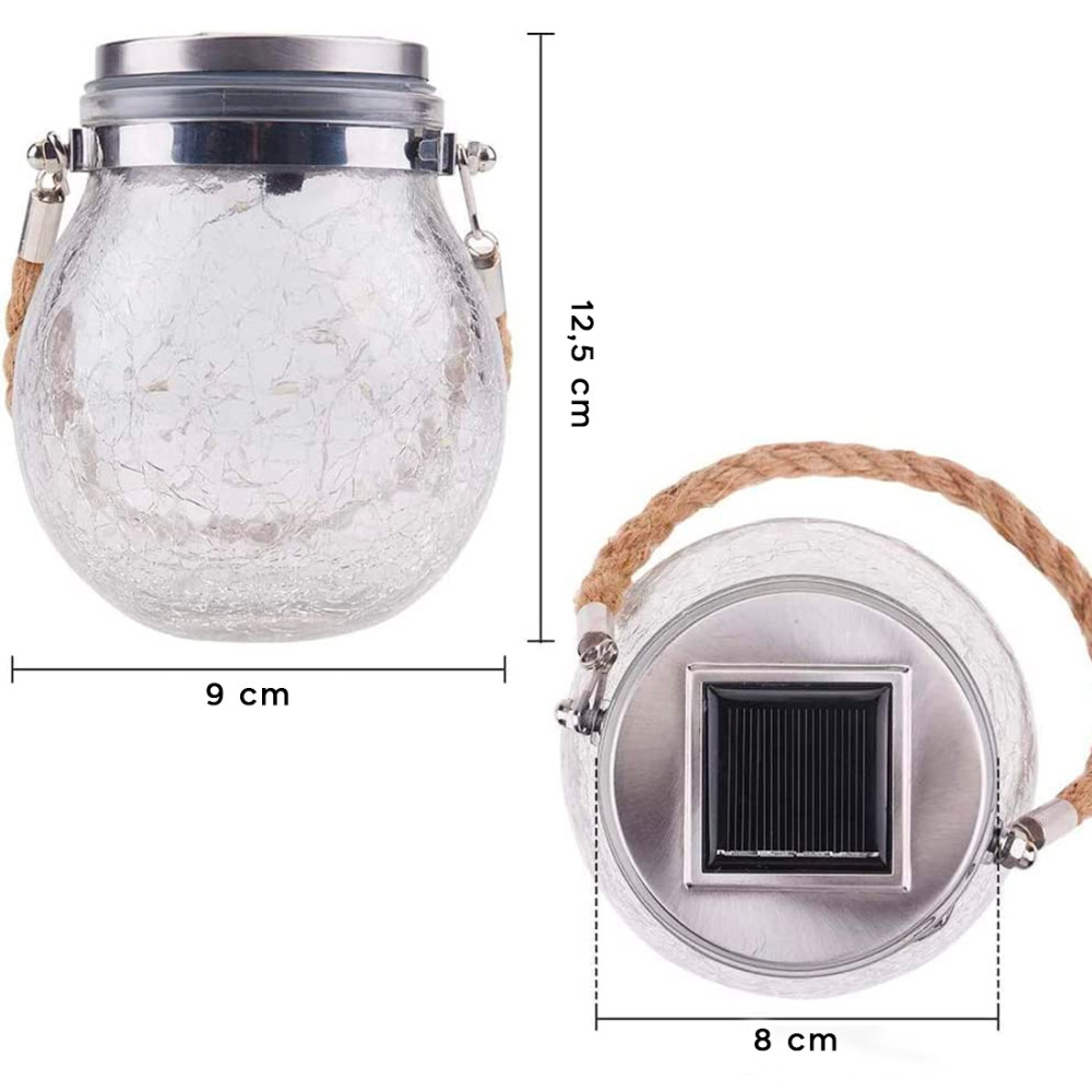 Lanterna da Esterno Ricarica Solare 2pz...