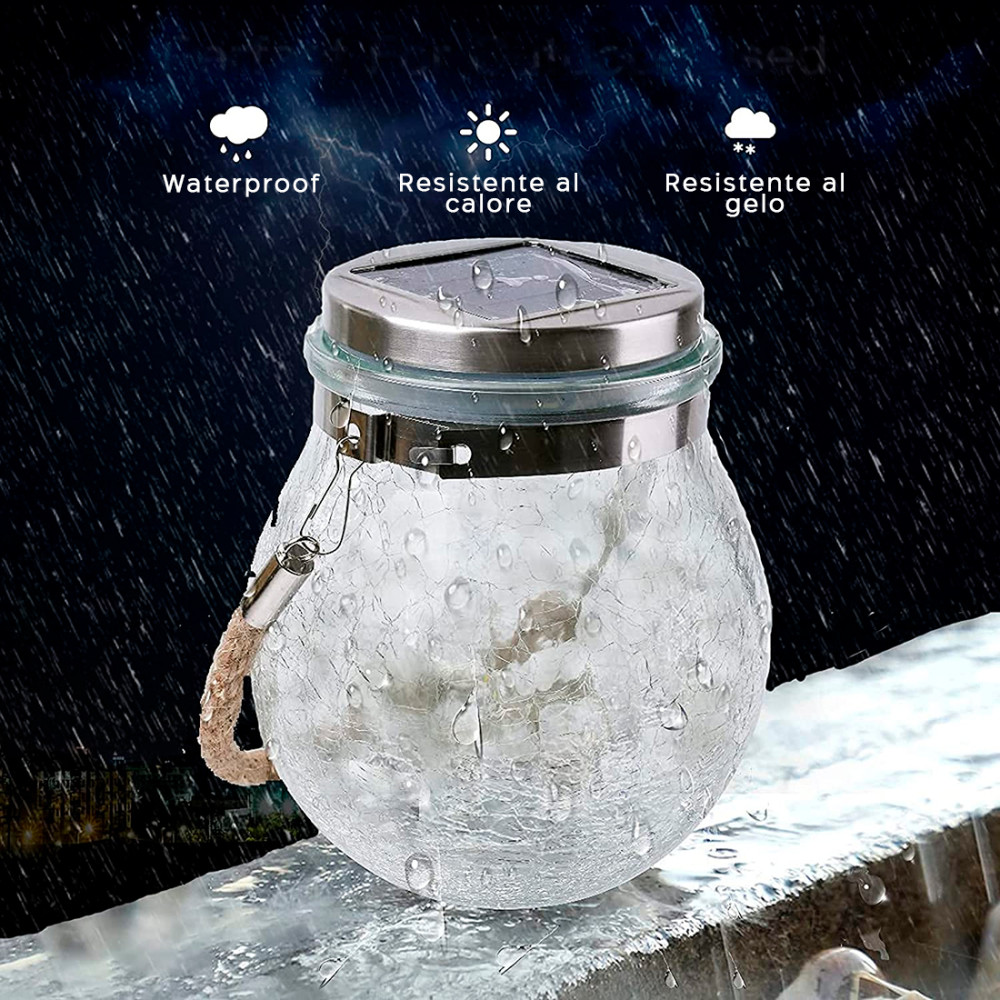 Lanterna da Esterno Ricarica Solare 2pz...