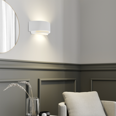 Applique Gesso Plafoniera GS-5040 a Parete Doppia Emissione Luce LED Attacco G9