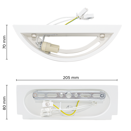 Applique Gesso Plafoniera GS-5040 a Parete Doppia Emissione Luce LED Attacco G9