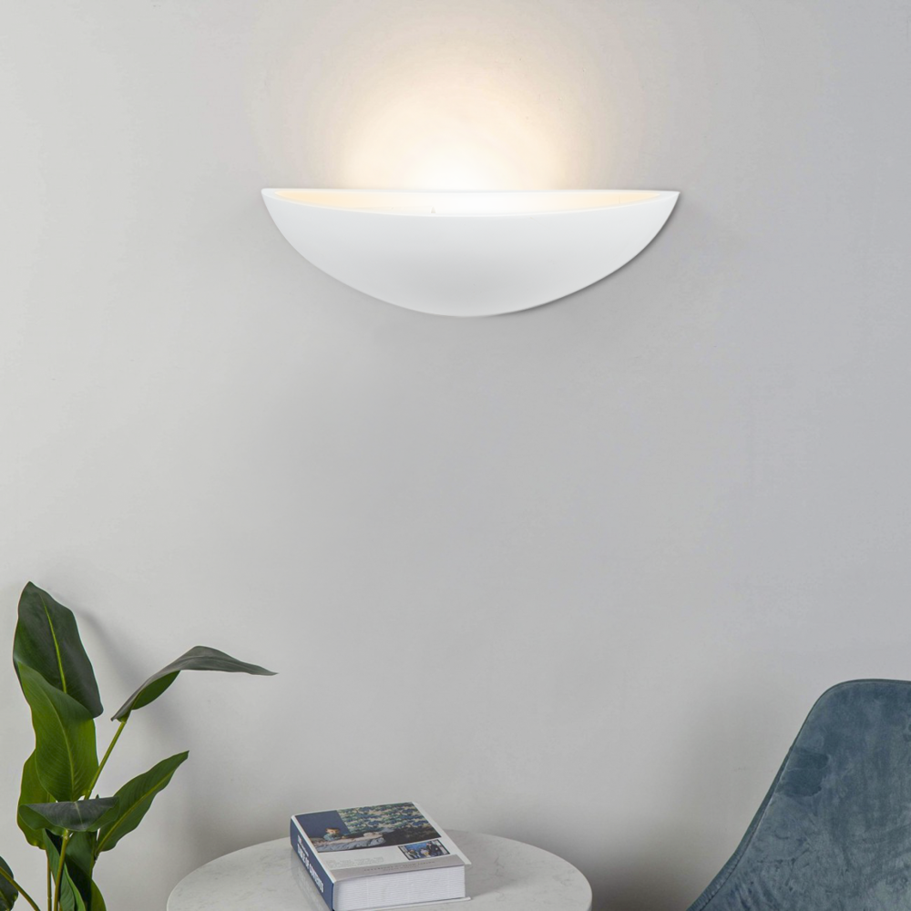 E-ENERGY Duna Applique Da Parete In Vetro Mezzaluna - Moderna, Attacco E27, 1 Luce, Colore Tabacco - Made In Italy