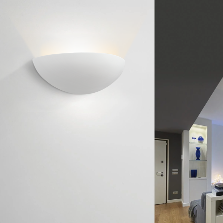 Applique Gesso Plafoniera LED GS-5036 da Parete Design Verniciabile Attacco E27