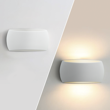 Applique Gesso Plafoniera GS-5021 da Parete Attacco E27 Doppia Emissione di Luce