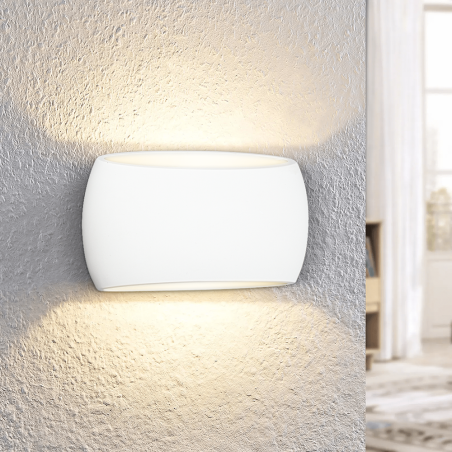 Applique Gesso Plafoniera GS-5021 da Parete Attacco E27 Doppia Emissione di Luce