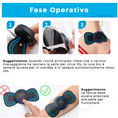 Mini Massaggiatore Cervicale Elettrico Ricaricabile Multiuso con 8 Modalità