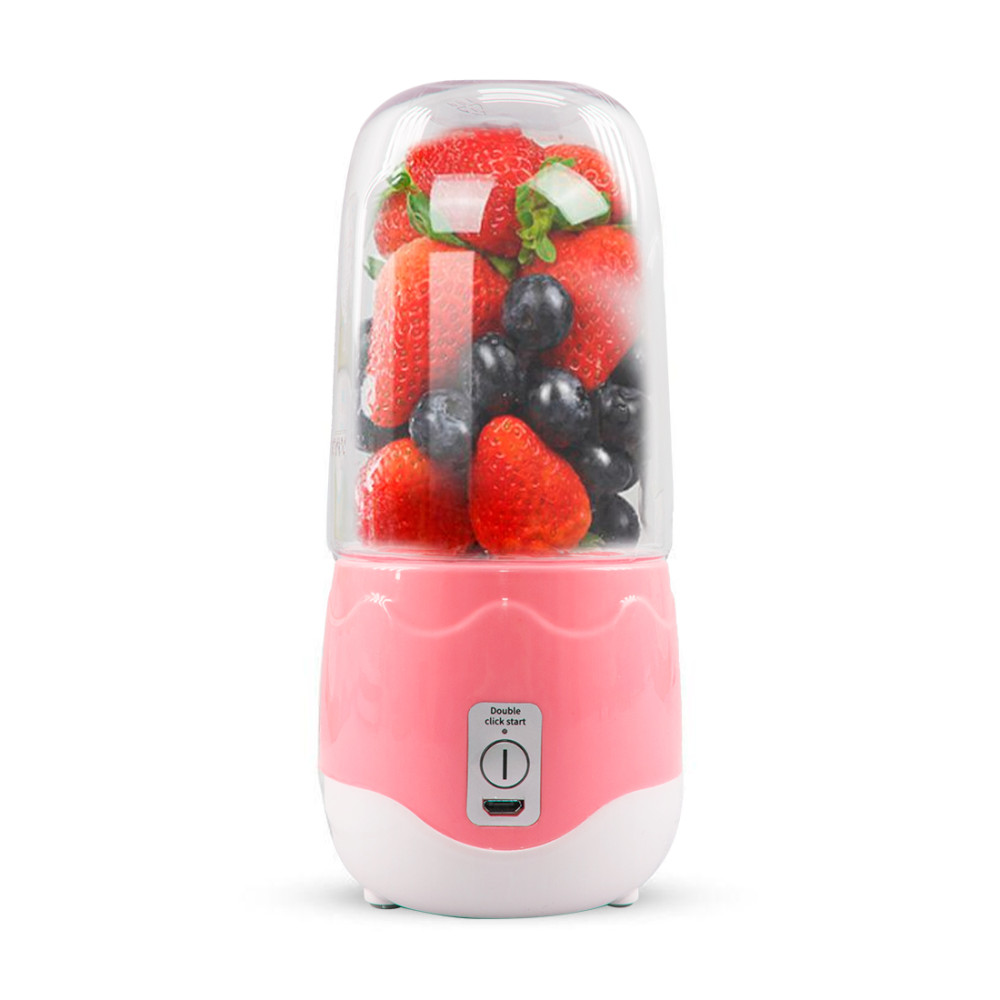Mini Frullatore Portatile Spremiagrumi Elettrico Estrattore Ricaricabile 400ml Rosa
