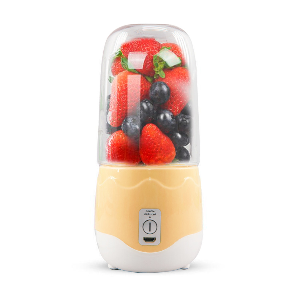 Image of Mini Frullatore Portatile Spremiagrumi Elettrico Estrattore Ricaricabile 400ml Giallo