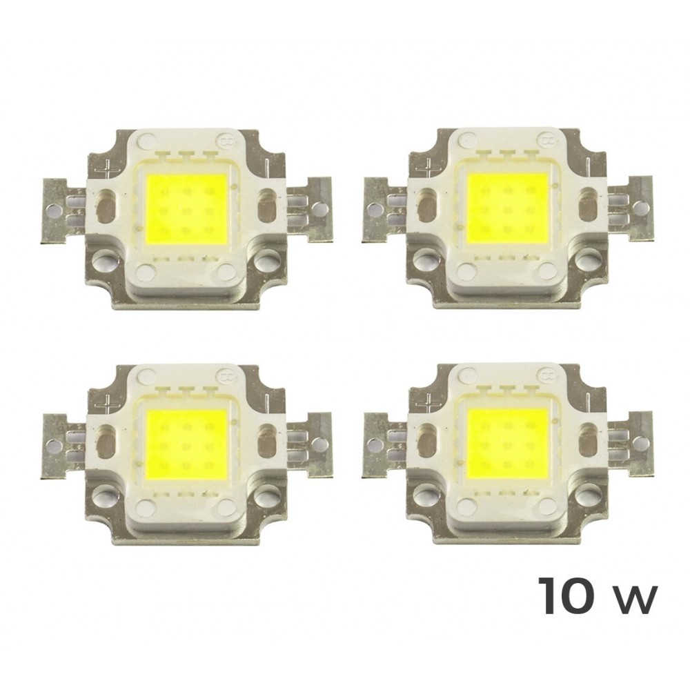 2 Piastrine Led di ricambio fari led luce FREDDA 6500 k da 10-20-30-50 o 100 watt placca chip