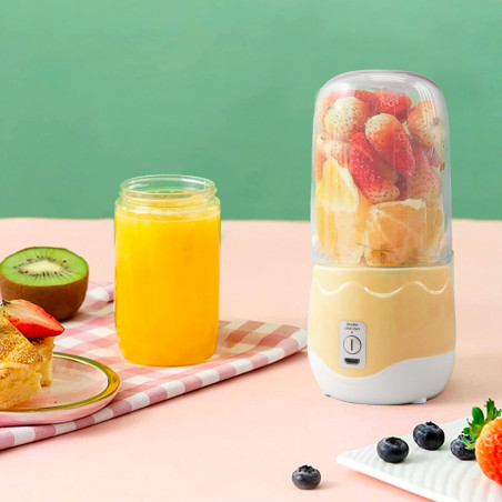 Mini Frullatore Portatile Spremiagrumi Elettrico Estrattore Ricaricabile 400ml